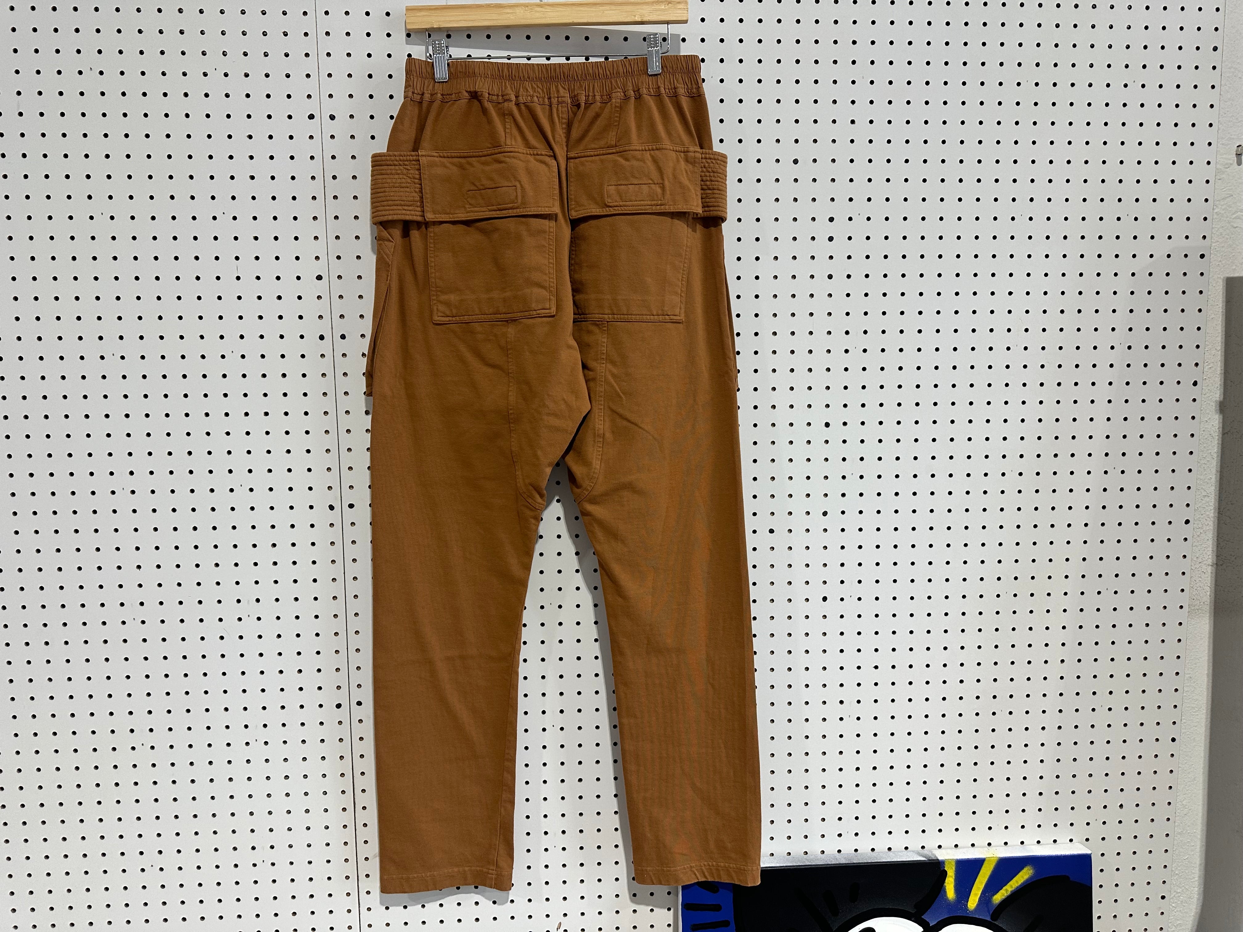 NEW Rick Owens DRKSHDW Creatch Cargo Pants - Orange Size Medium