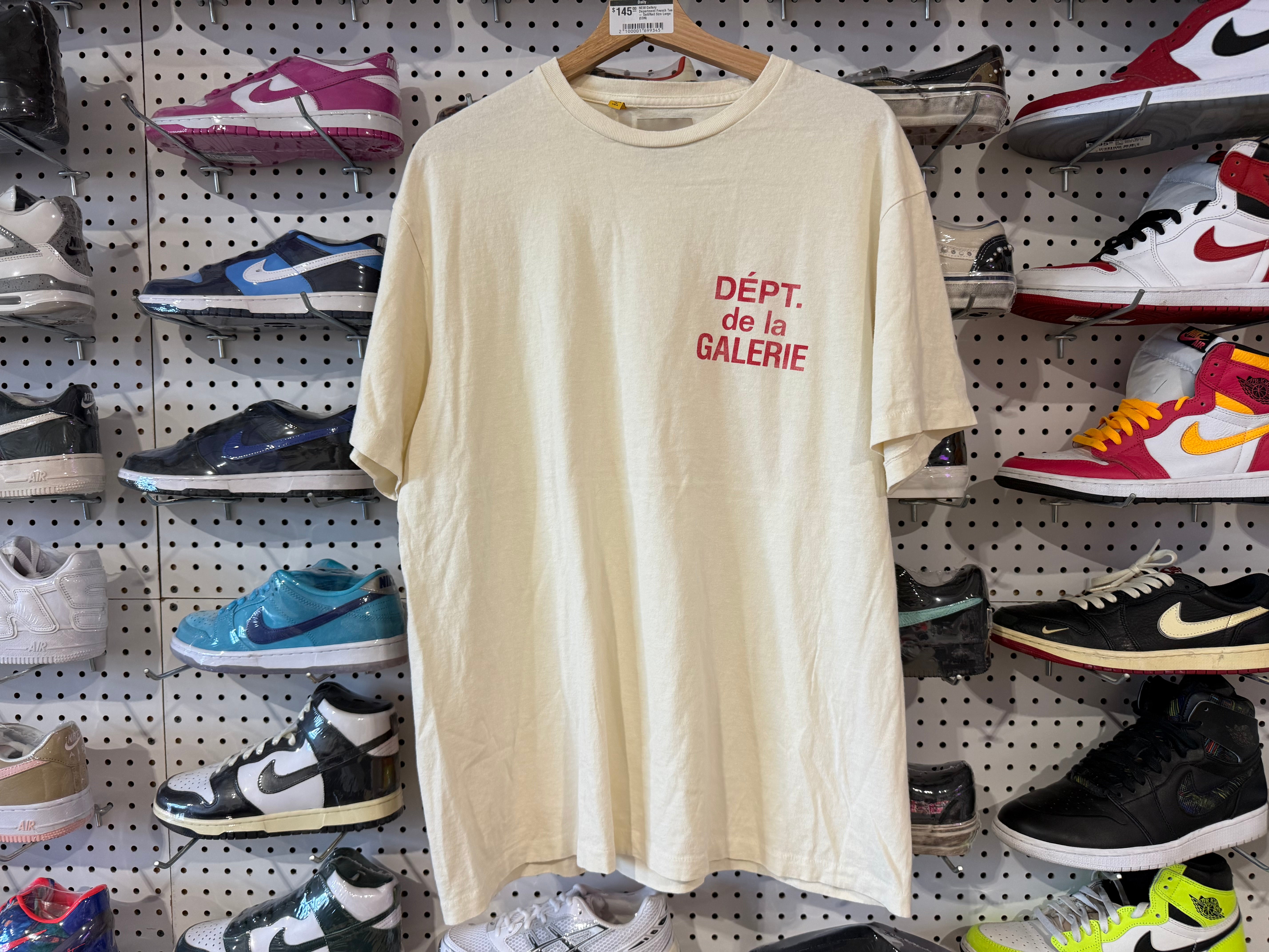 NEW Gallery Department French Tee - Sail/Red Size Large
