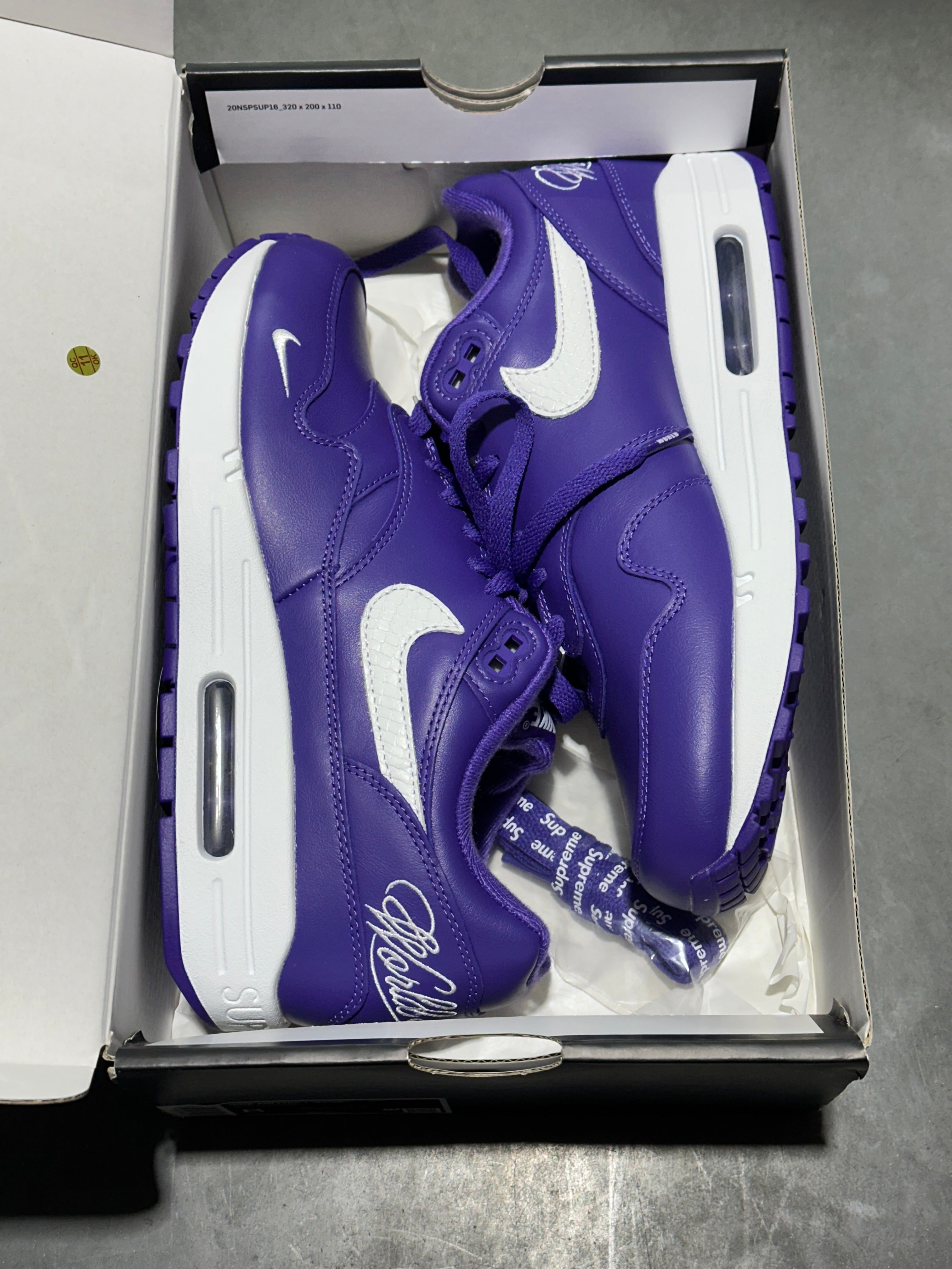 Nike Air Max 1 '87 Supreme - Purple Size 8 (DAILY)