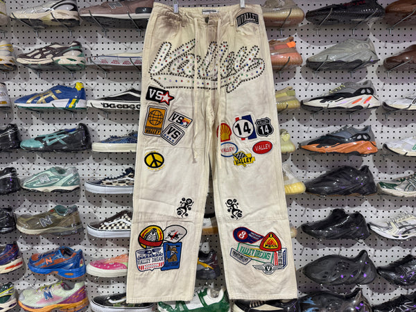 NEW VALE Cream 1980s Painters Pants - Cream Size 30
