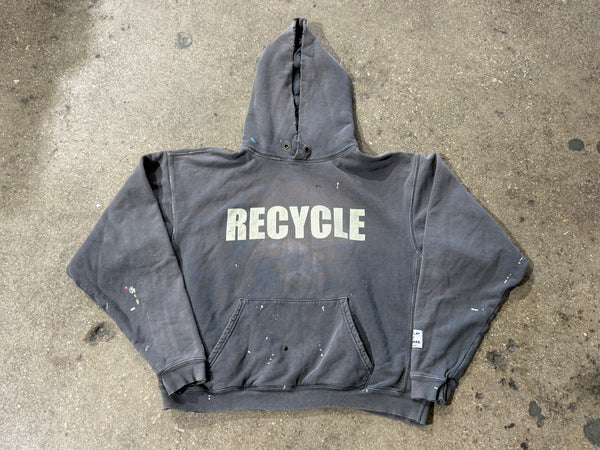 USED Gallery Dept. RECYCLE Hoodie - Grey Size Small