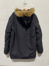 USED Supreme FW12 Fur Hood Parka - Black Size XL