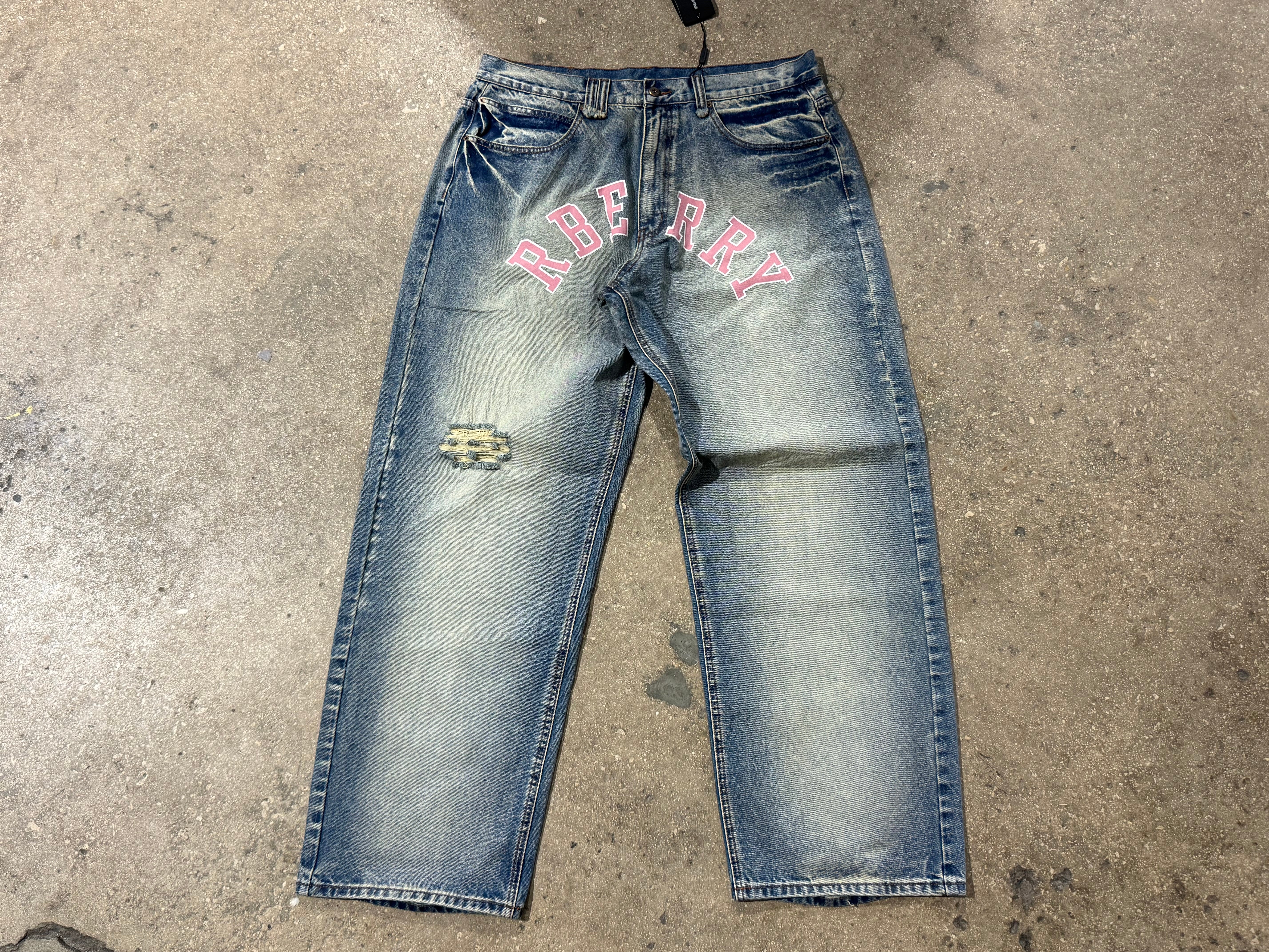 NEW GV Gallery RASPBERRY Denim Jeans - Blue Size XL