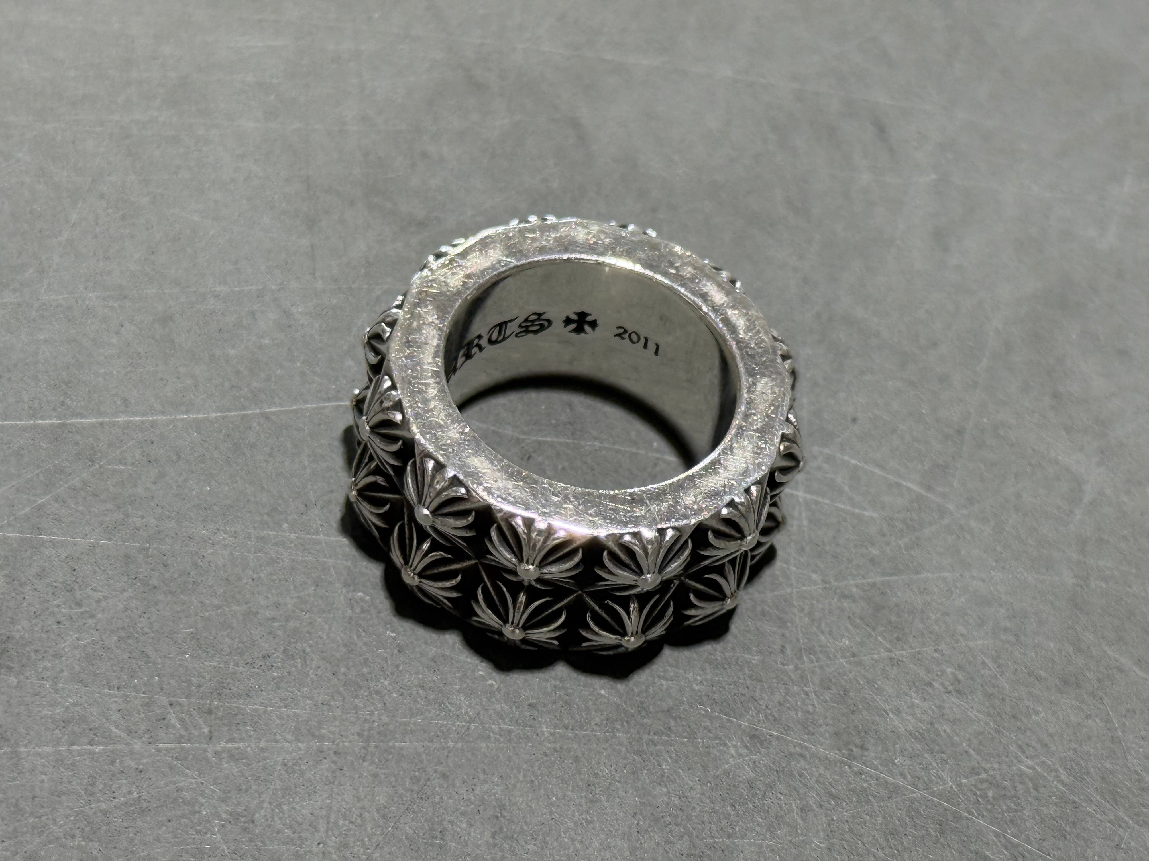 USED Chrome Hearts Pete Punk Double Ring Size 7.5