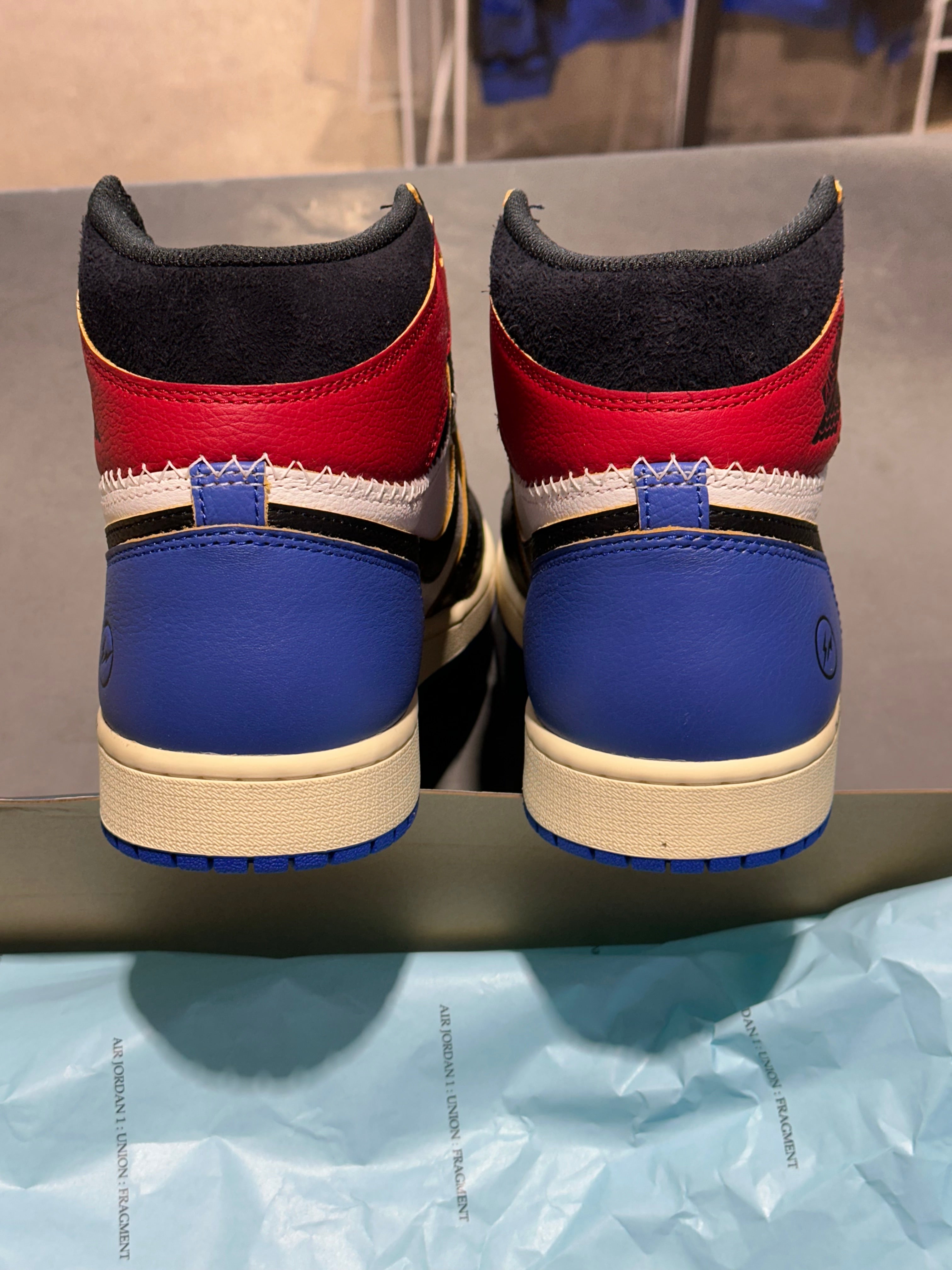 Air Jordan 1 Retro High OG SP - Fragment x Union/Varsity Red Sport Royal Size 12
