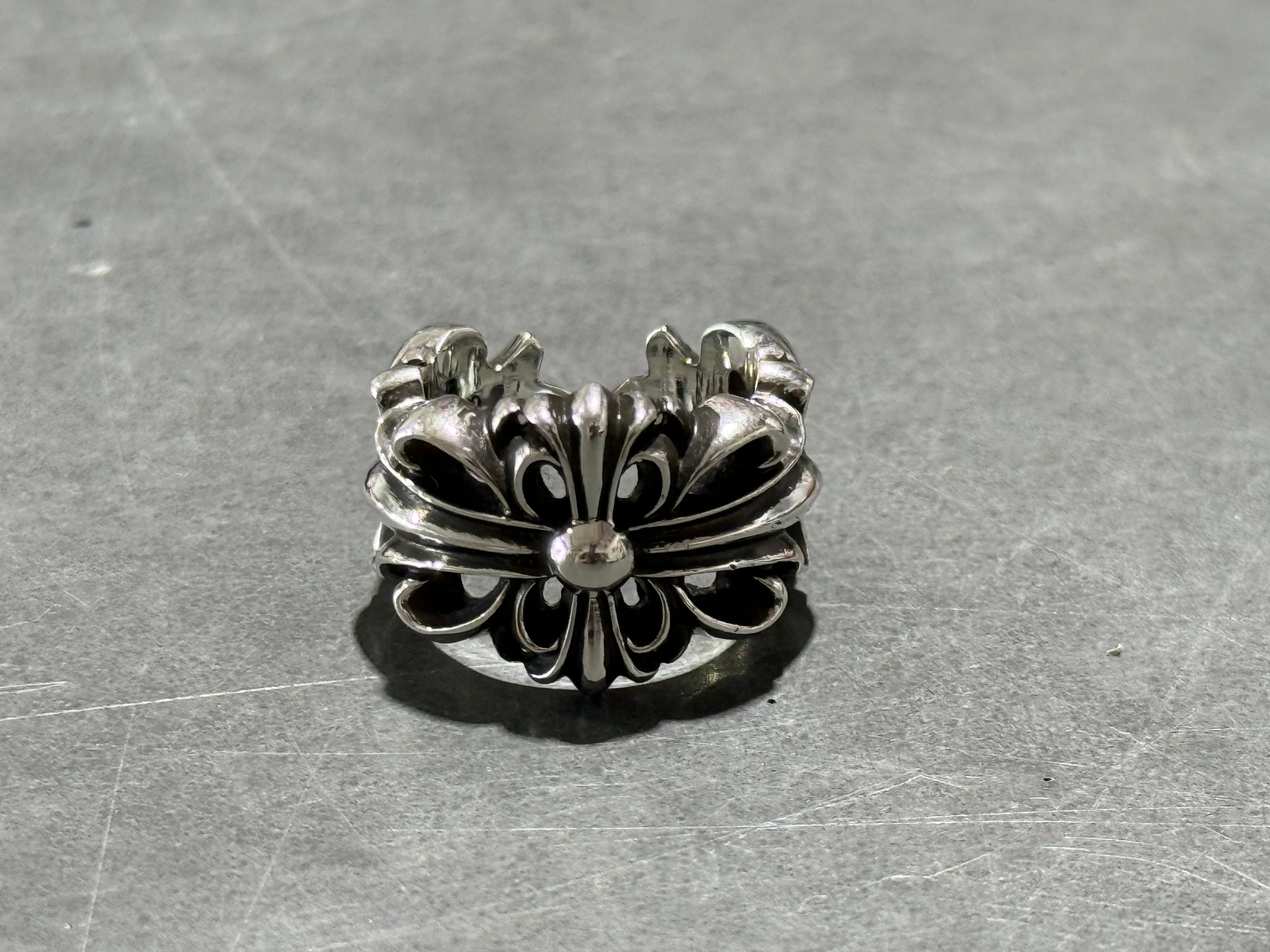 NEW Chrome Hearts Open Double Floral Ring Size 4