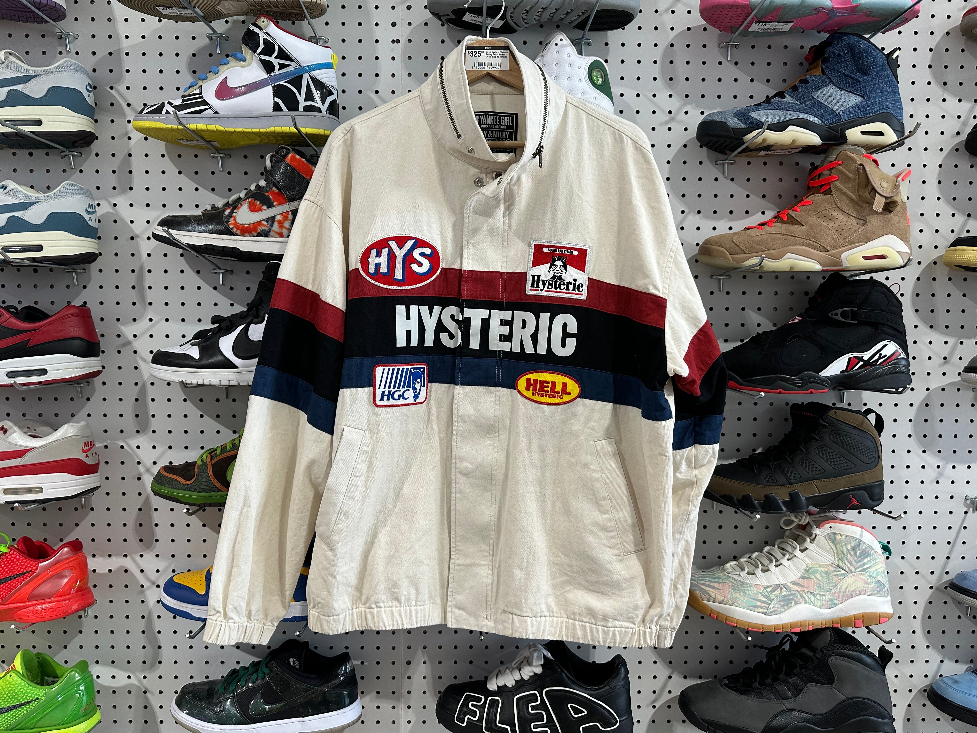 Clean Hysteric Glamour Racing Patch Jacket - Cream Size XL
