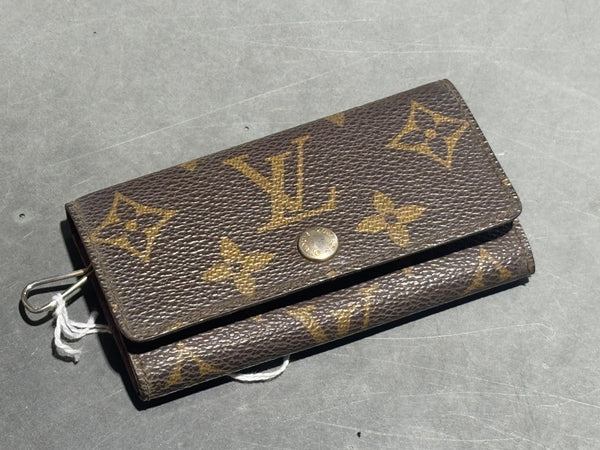 VTG PRELOVED Louis Vuitton 4 Key Ring Monogram Case - Brown