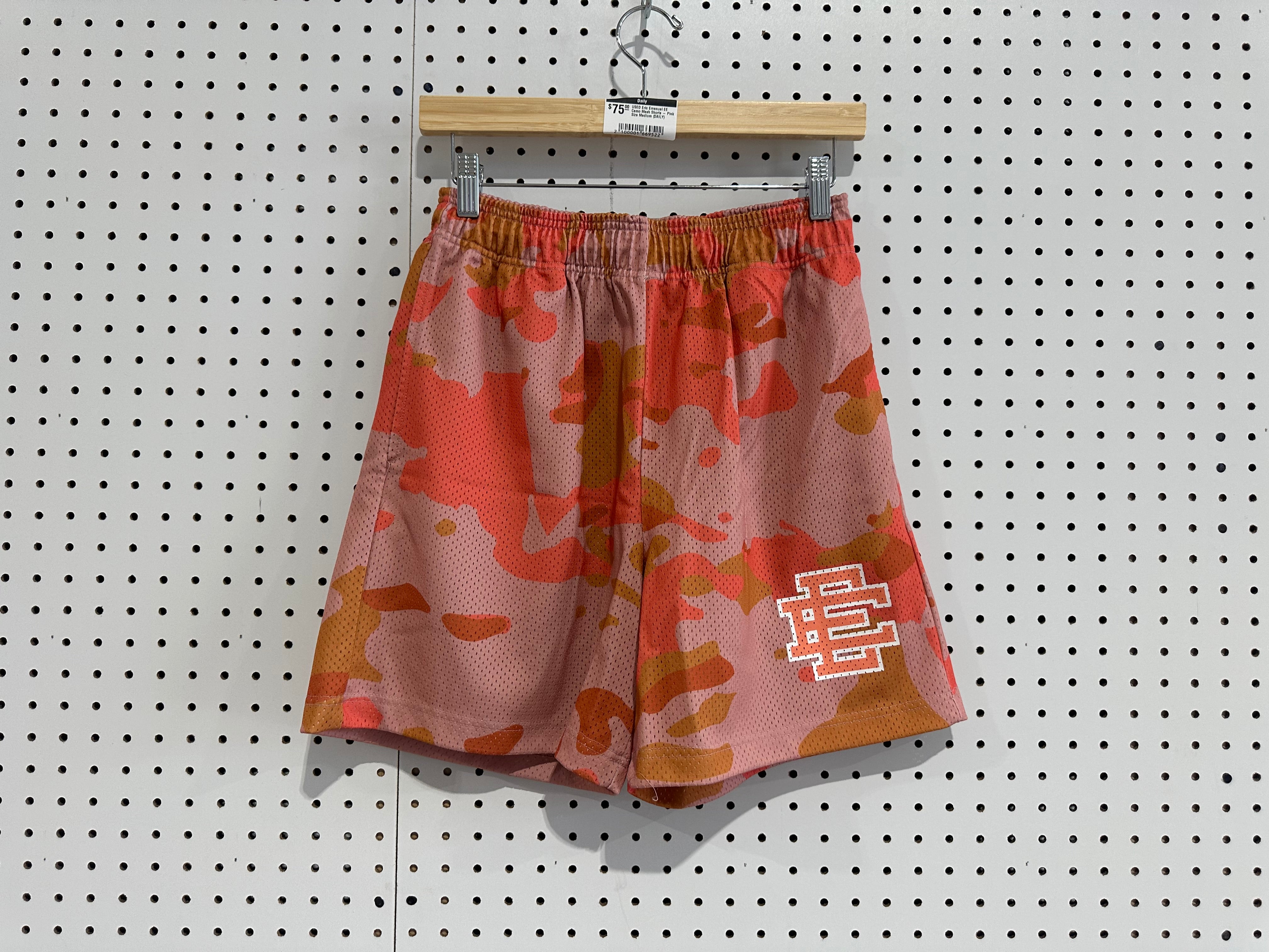 USED Eric Emanuel EE Camo Mesh Shorts - Pink Size Medium