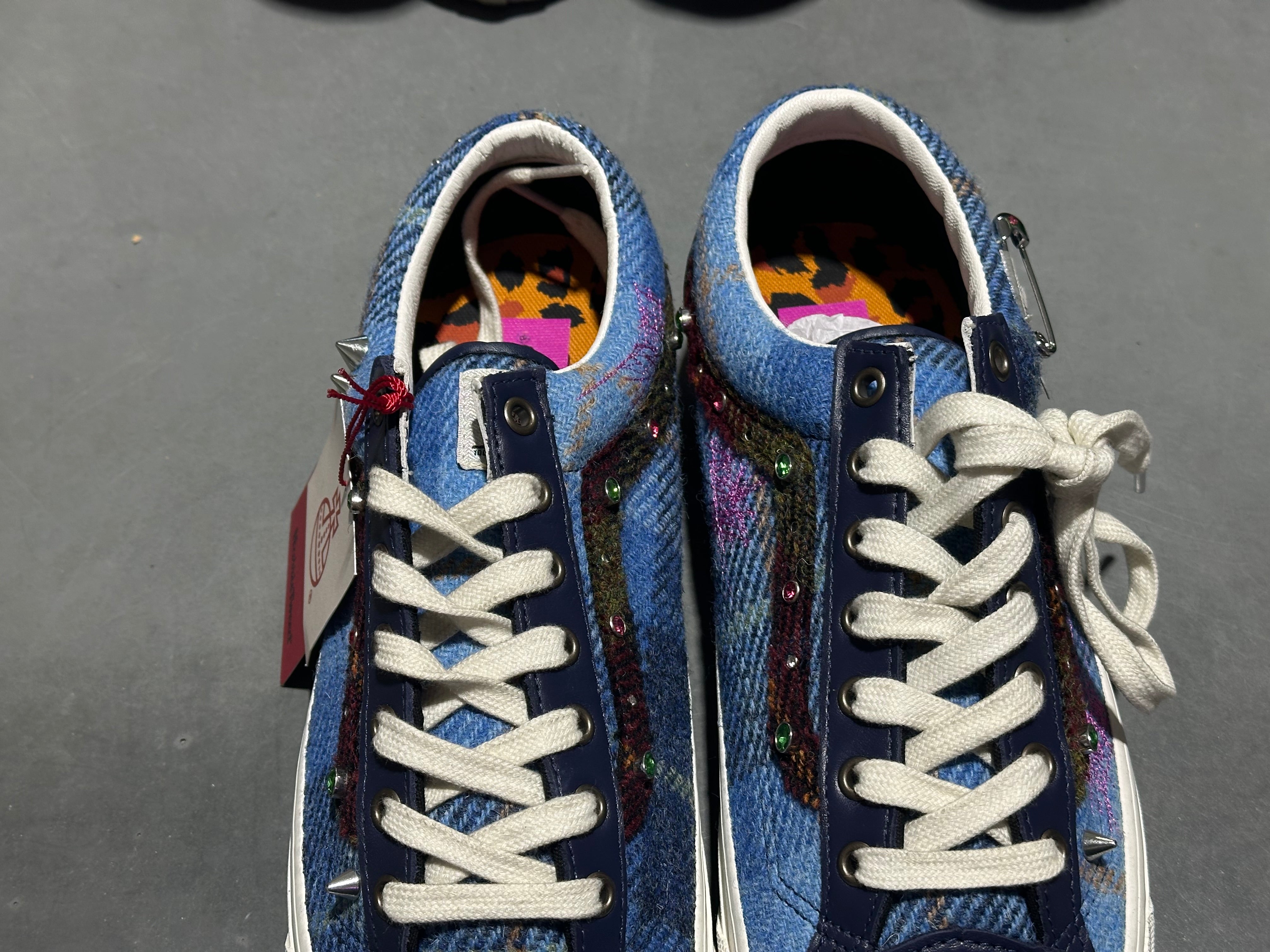 Vand Old Skool 36 - Harris Tweed/Blue Size 9.5n