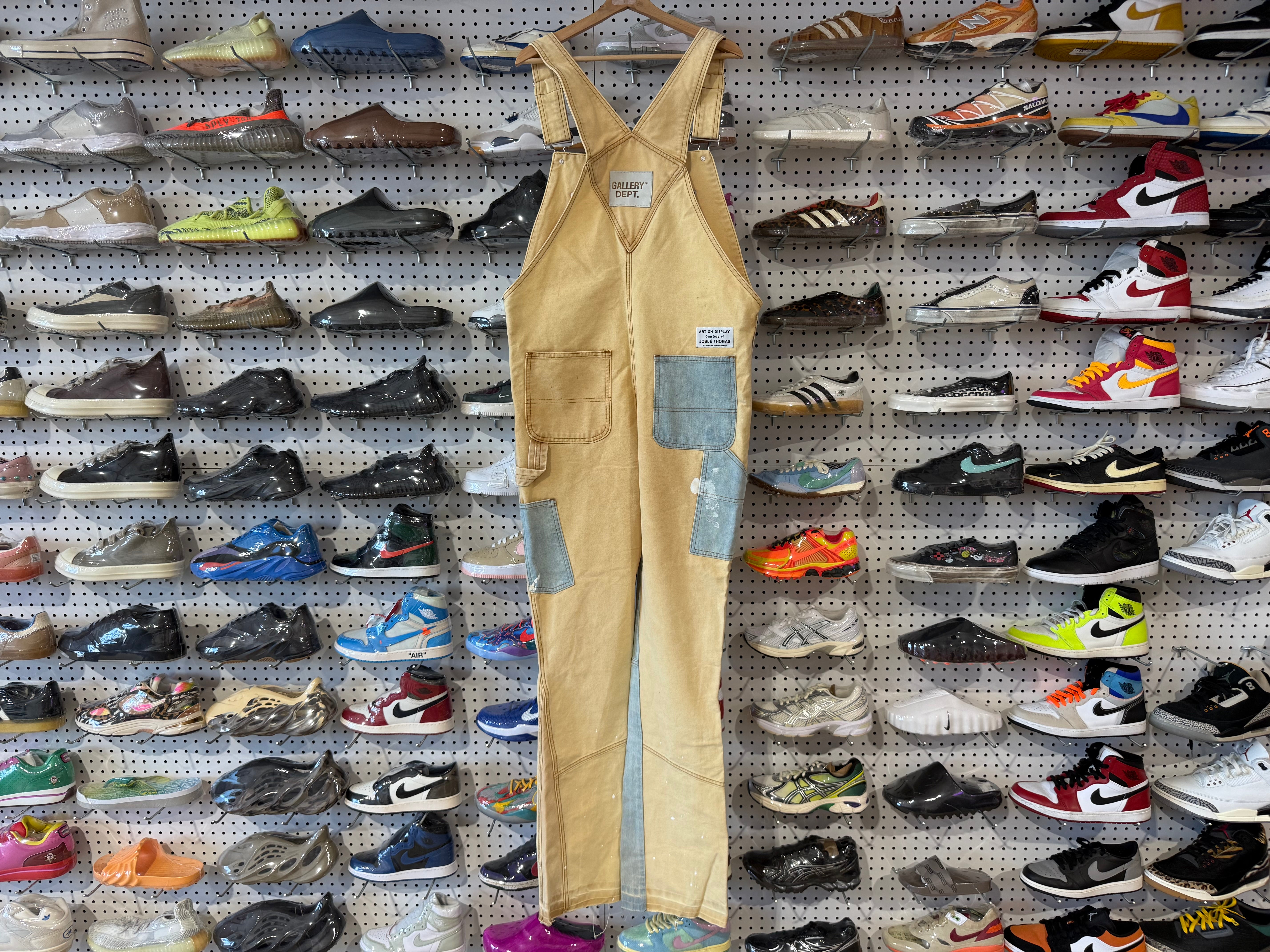 NEW Gallery Department Distressed Overalls - Multicolor Size Large