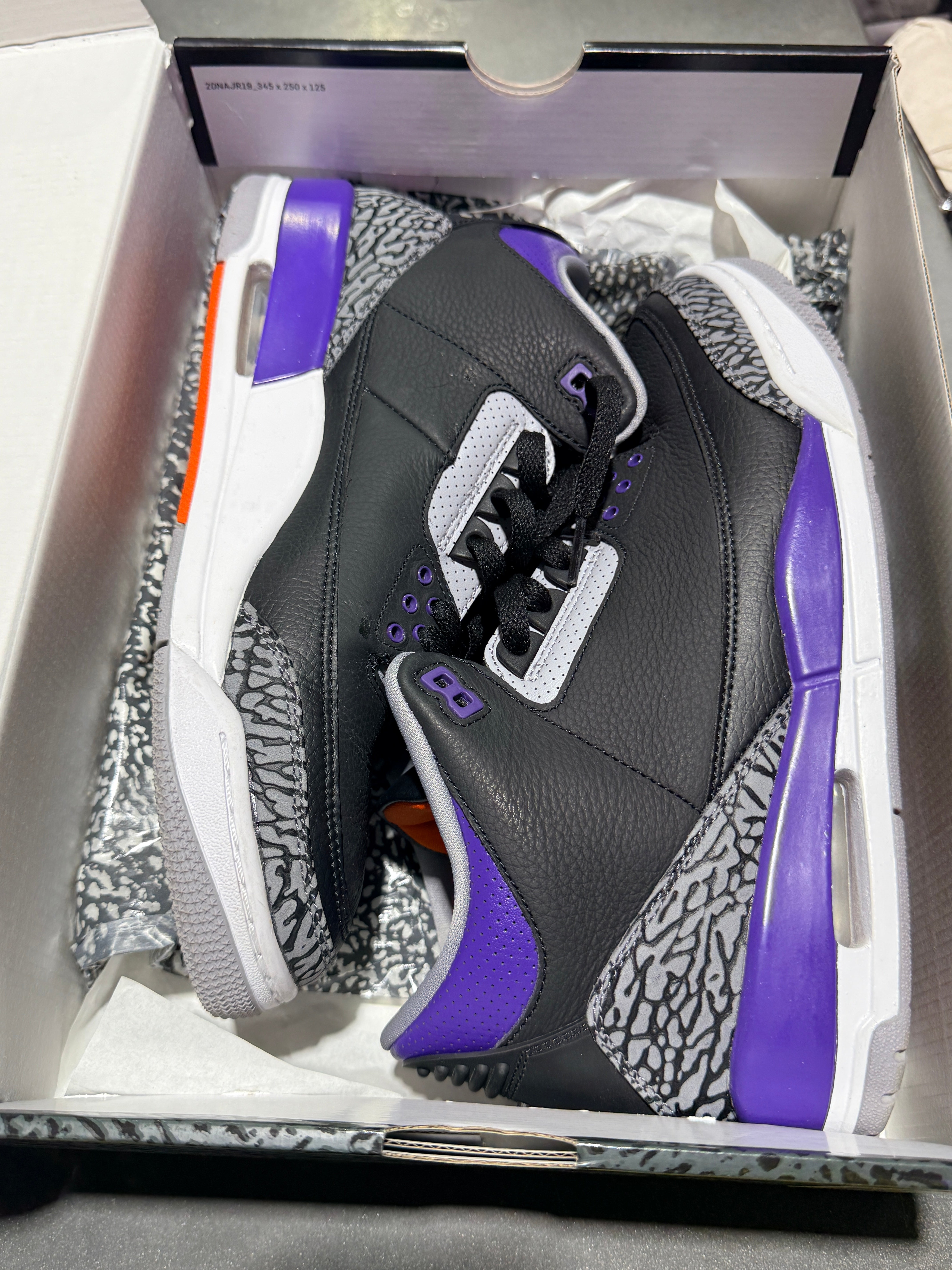 Air Jordan 3 Retro - Court Purple Size 11