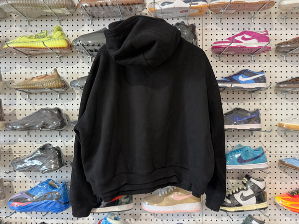 USED GV Gallery Triple Zip Rusted Zip Up Hoodie - Black Size Small
