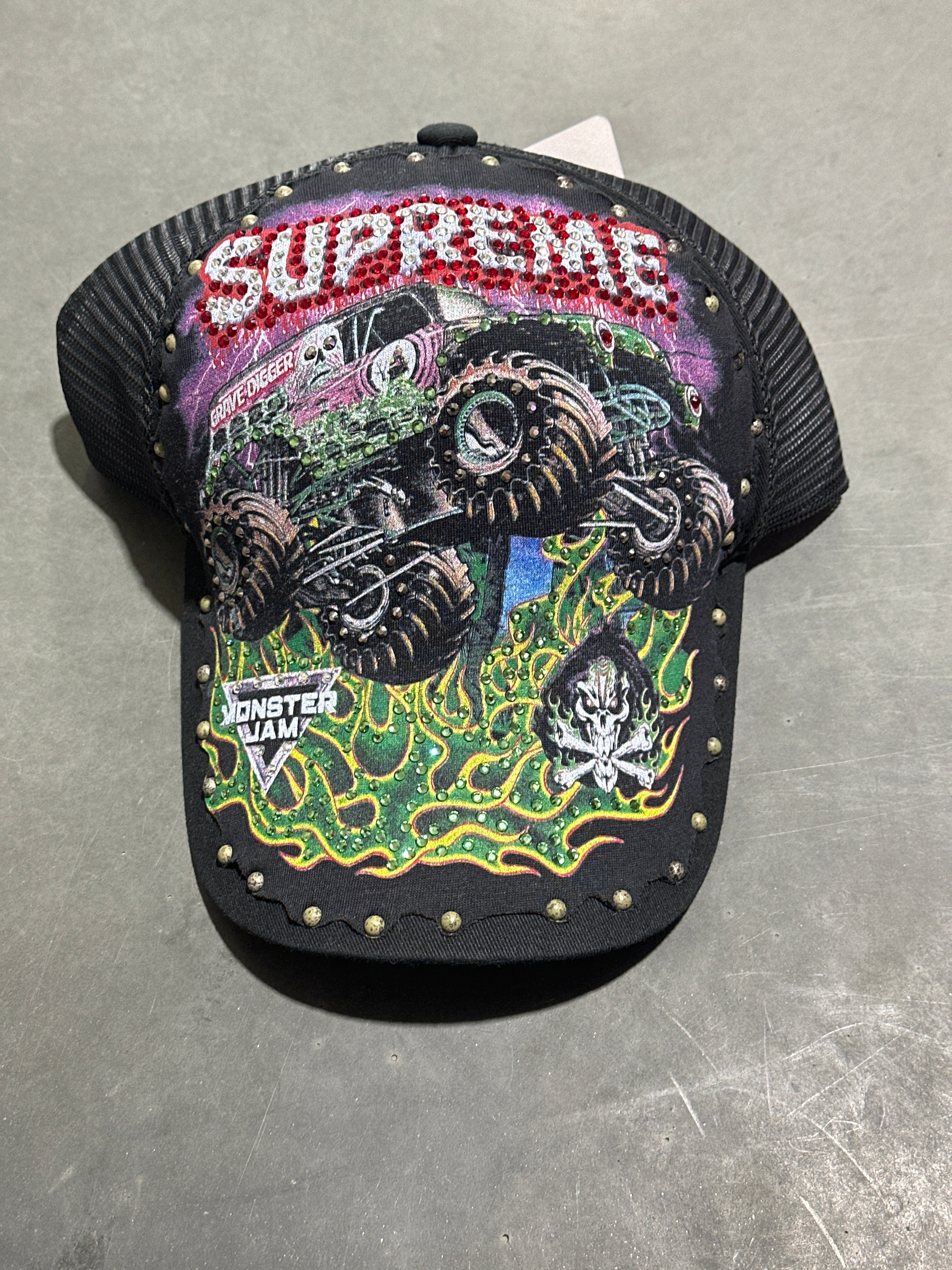 NEW Supreme Grave Digger Mesh Back 5-Panel Hat - Black