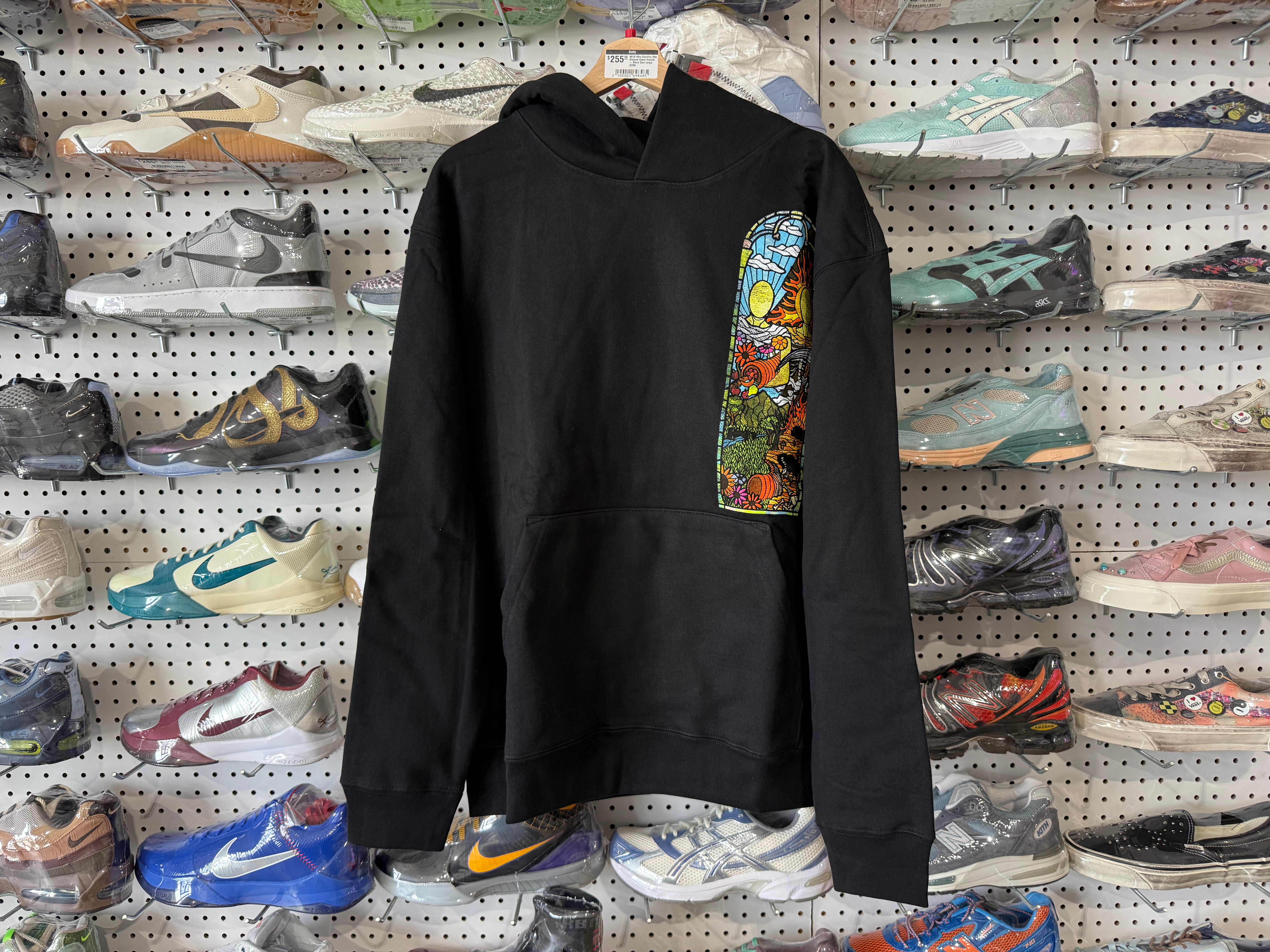 NEW Who Decides War Stained Glass Hoodie - Black Size Large