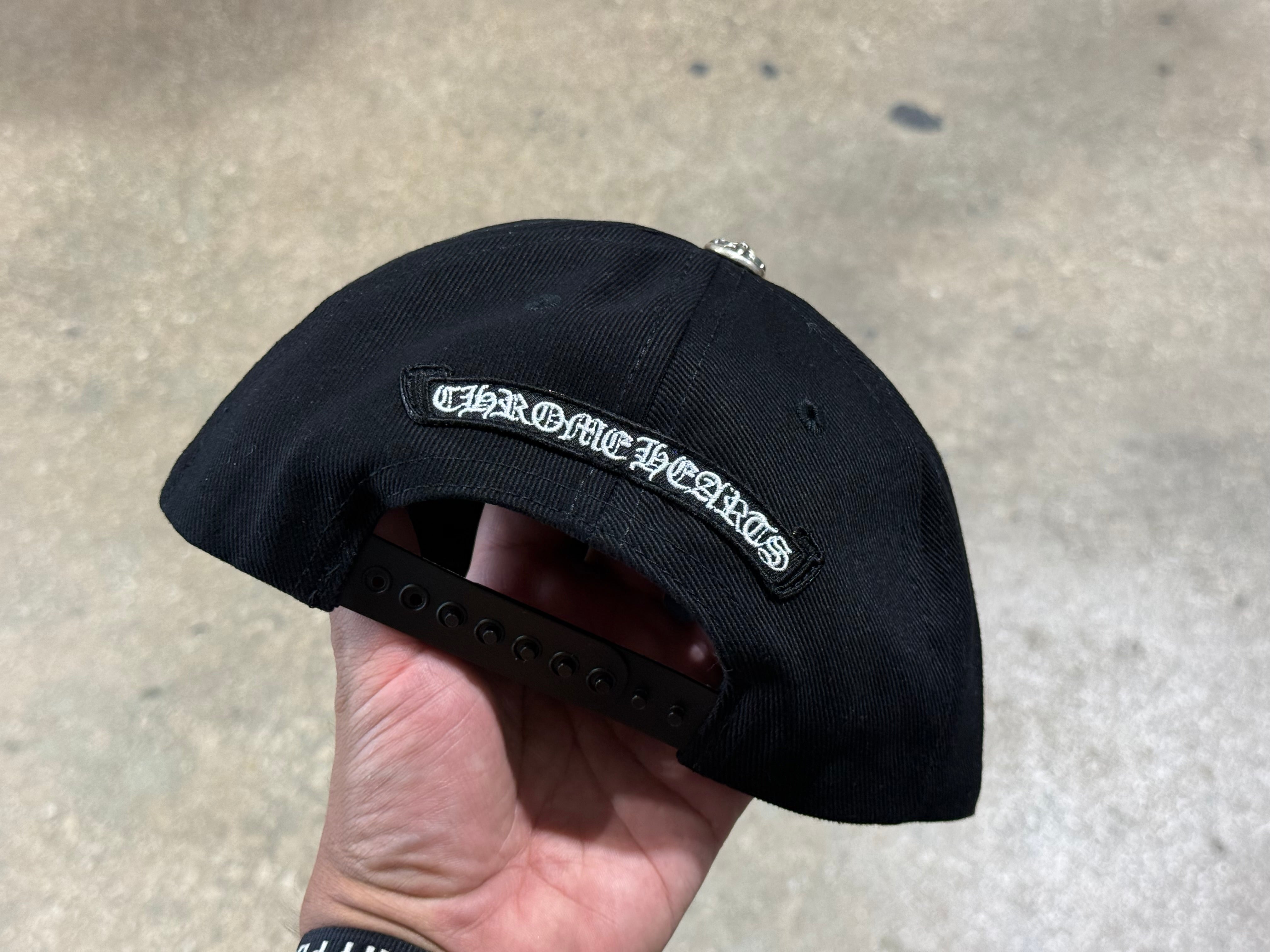 Chrome Hearts Vertical Logo Baseball Hat - Black