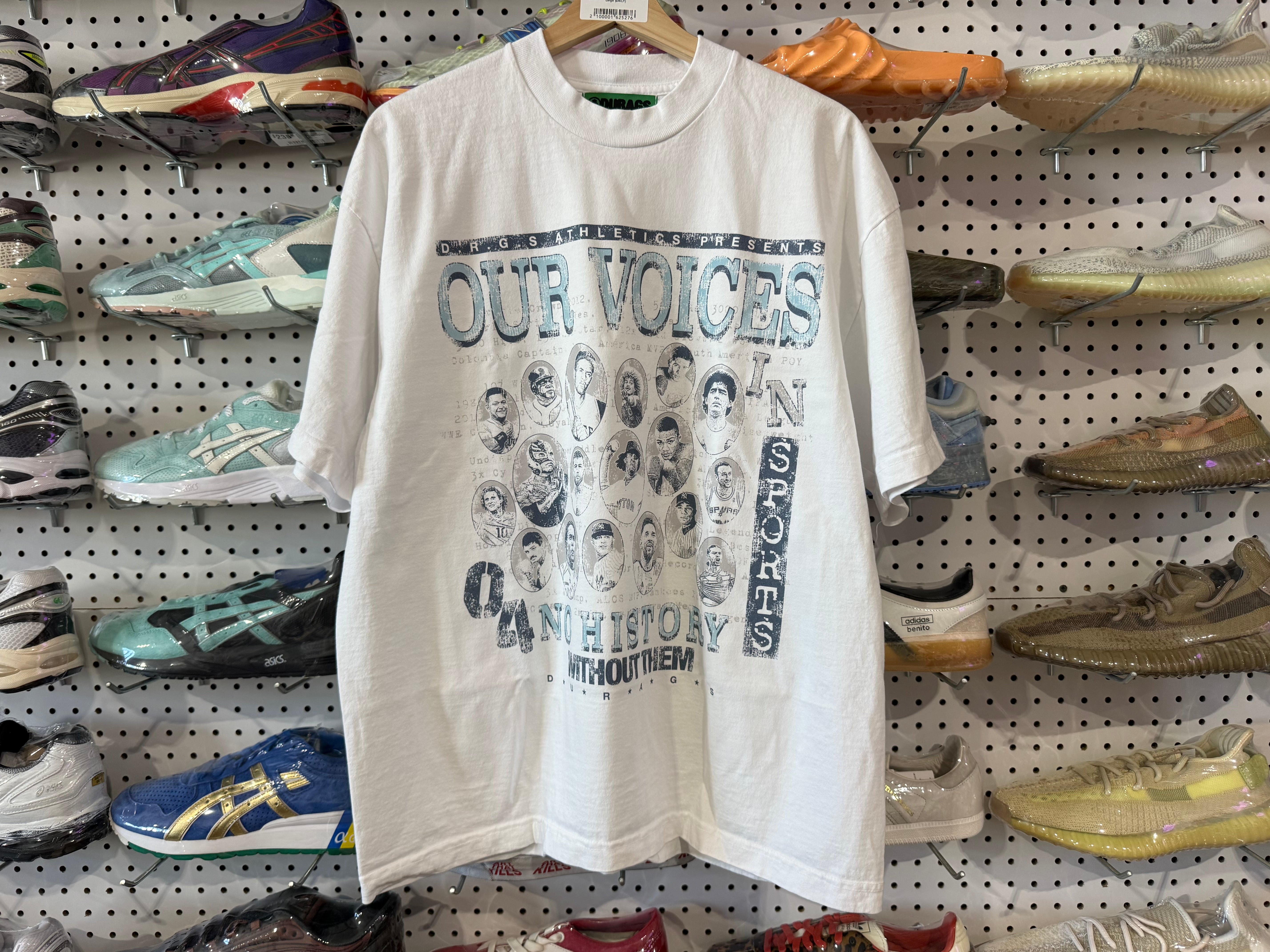 NEW DURAGS DRGS Deportes Tee - White Size Small