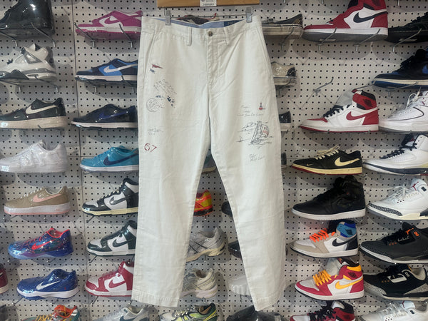 NEW Polo Ralph Lauren Stencil Chino Pants - White Size 33