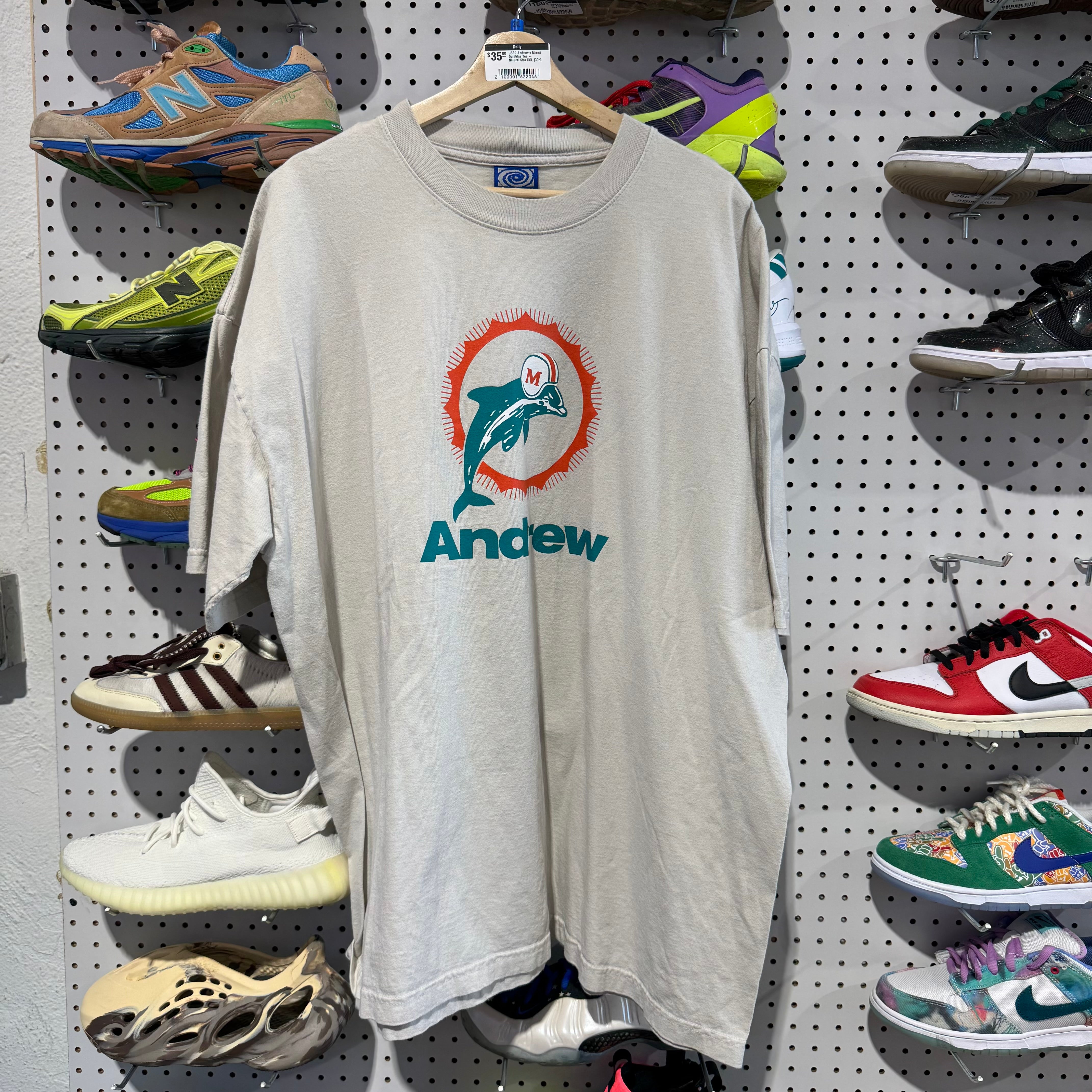 USED Andrew x Miami Dolphins Tee - Natural Size XXL
