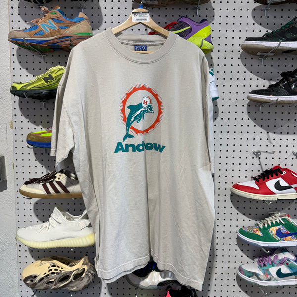 USED Andrew x Miami Dolphins Tee - Natural Size XXL