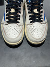 Air Jordan 1 Retro Low OG SP Fragment x Travis Scott - Sail Military Blue Size 10