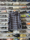 USED Supreme NUMBERNINE Hooded Flannel - Blue Size Medium