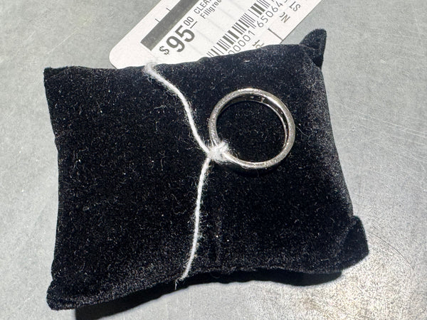 CLEAN .925 Sterling Silver Filigree Ring