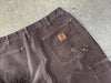 USED Distressed Carharrt Double Knee Pants - Brown Size 34x33