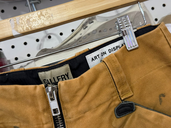 NEW Gallery Department Broadway Paint Splater Pants - Tan Size 30