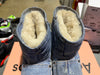 Acne Studios Leather Denim Ankle Boots - Blue Size 42