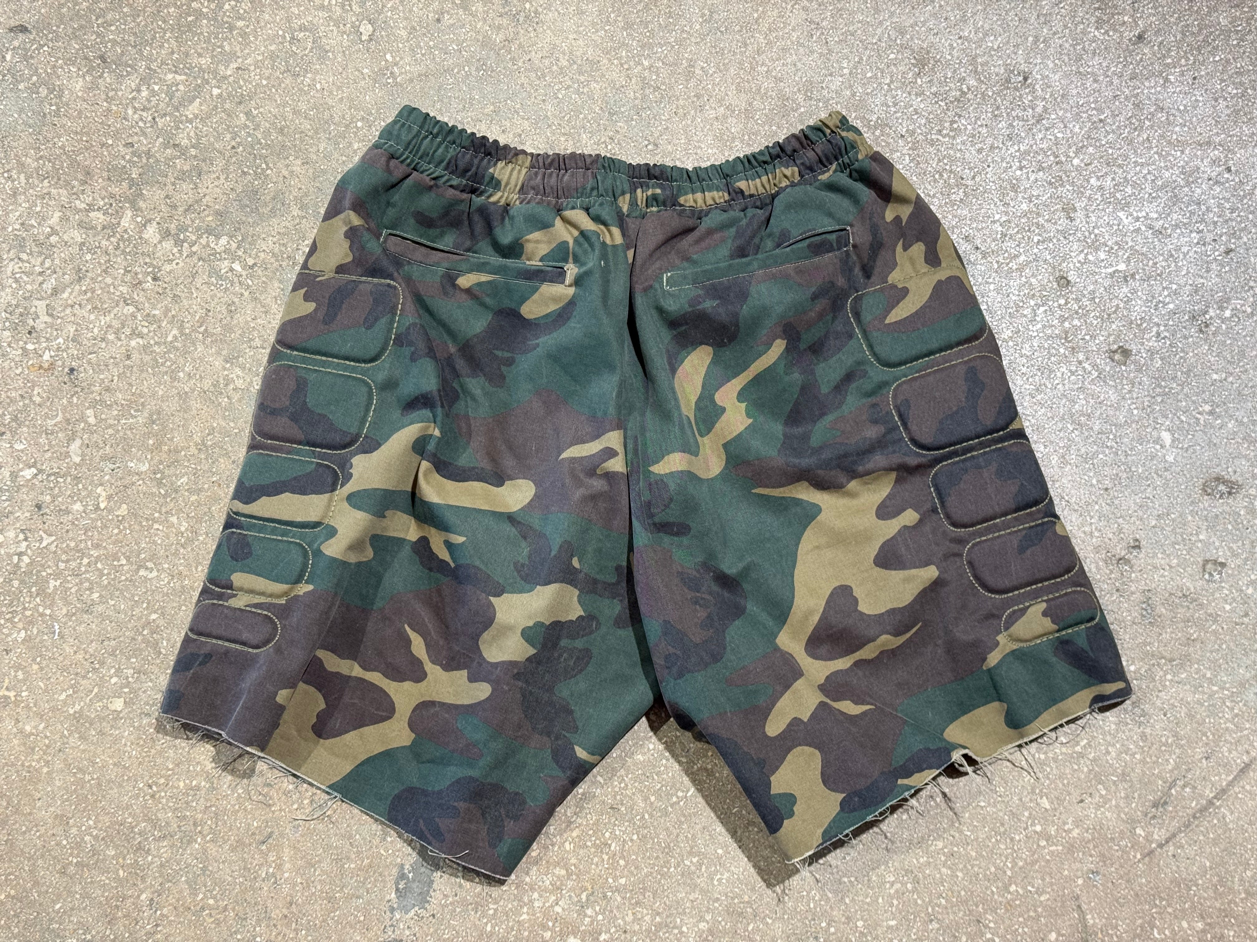 USED Satoshi Nakamoto Moto Shorts - Camo Size Large