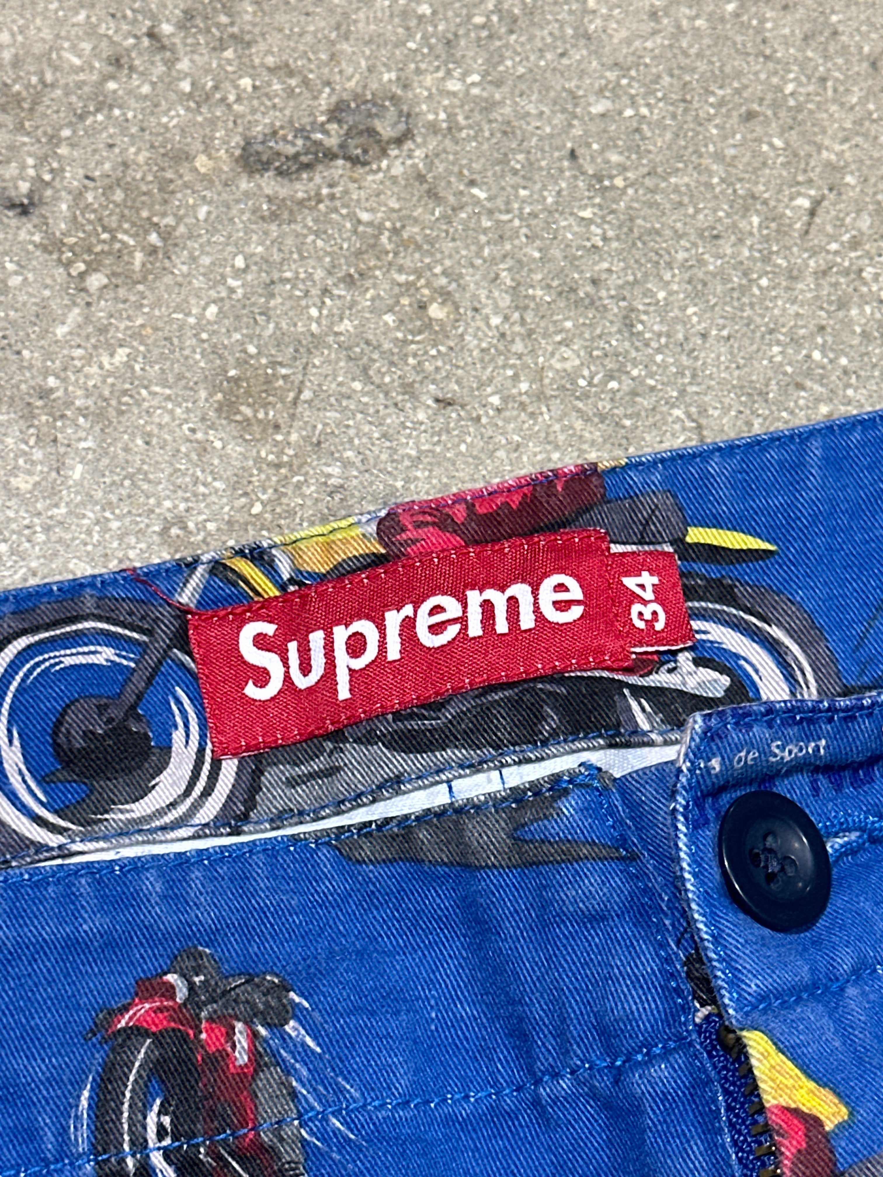 Supreme Motocross Shorts - Blue Size 34