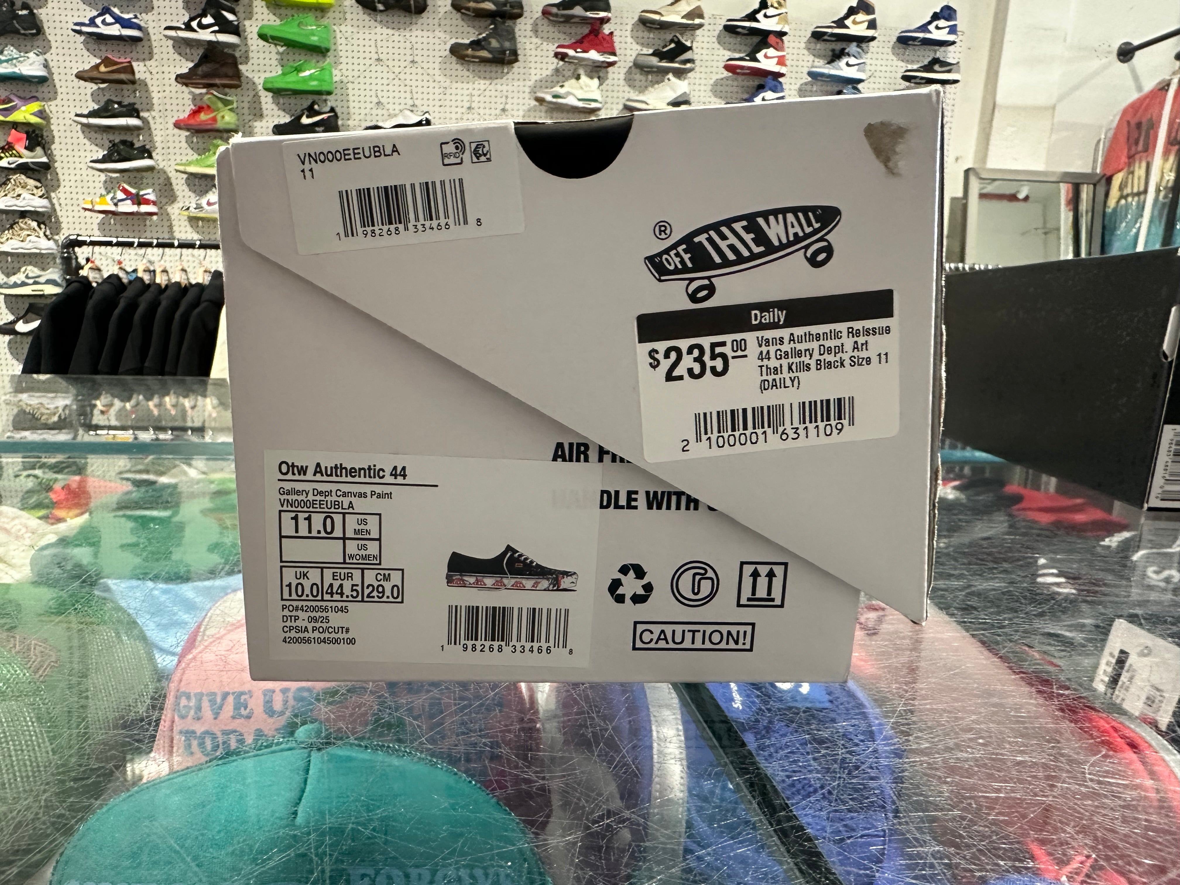 Vans Authentic Reissue 44 Gallery Dept. Art That Kills Black Size 11