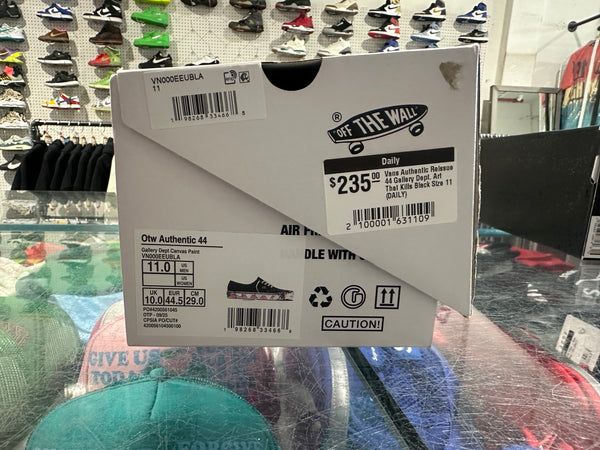 Vans Authentic Reissue 44 Gallery Dept. Art That Kills Black Size 11