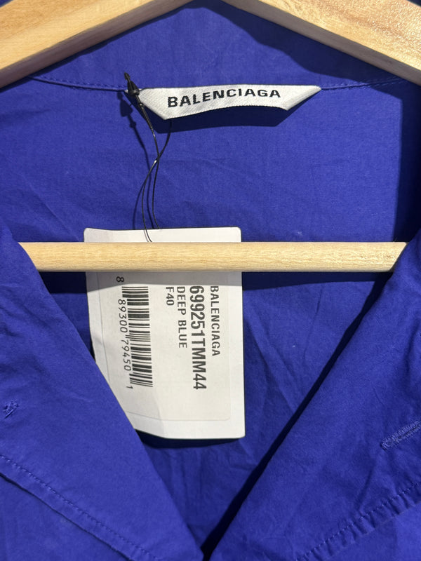 Balenciaga Sleeping Button Up - Deep BlueSize Small