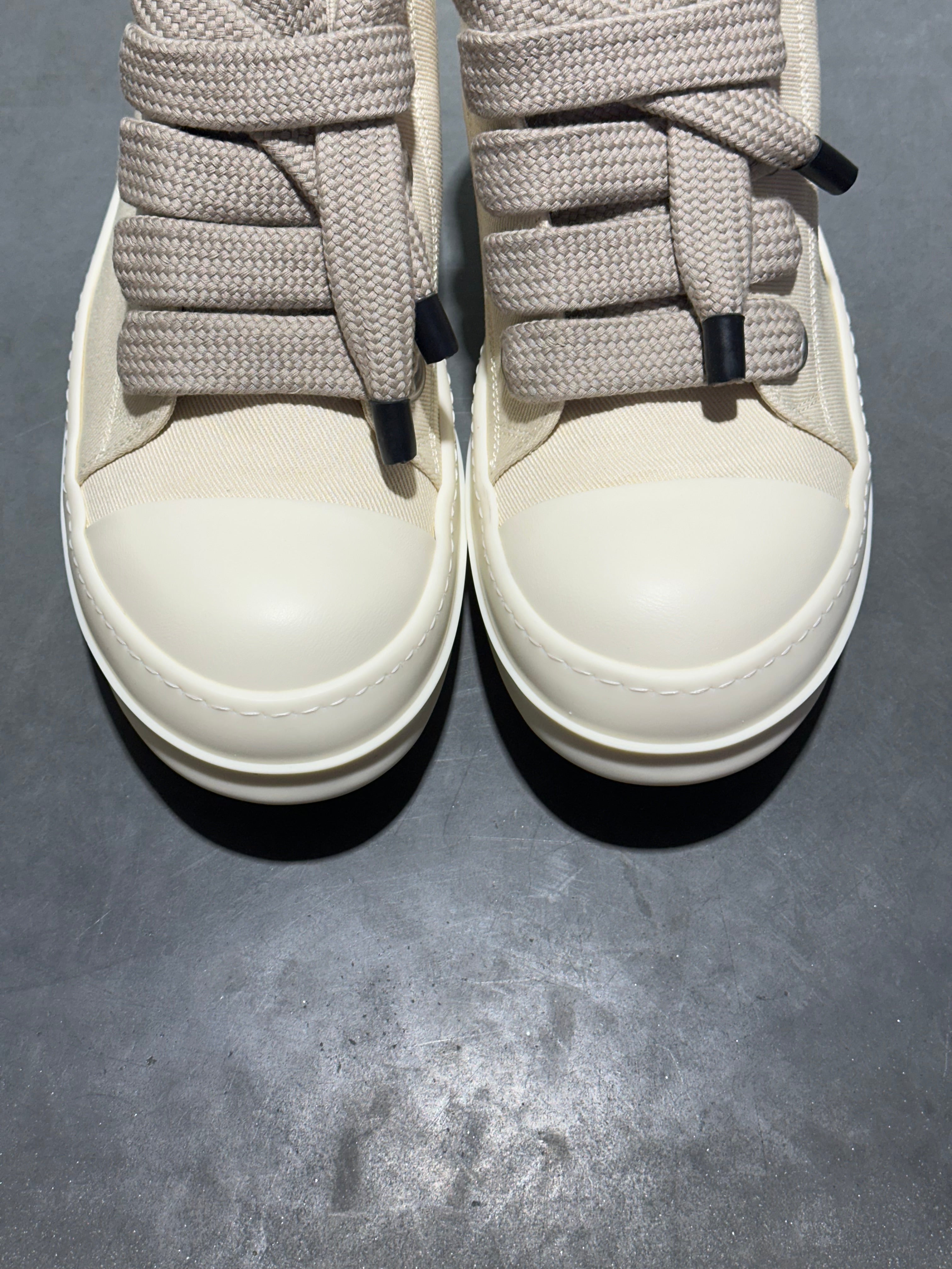 Rick Owens DRKSHDW Jumbo Lace Sneaks - Milk Size 45EU/11US
