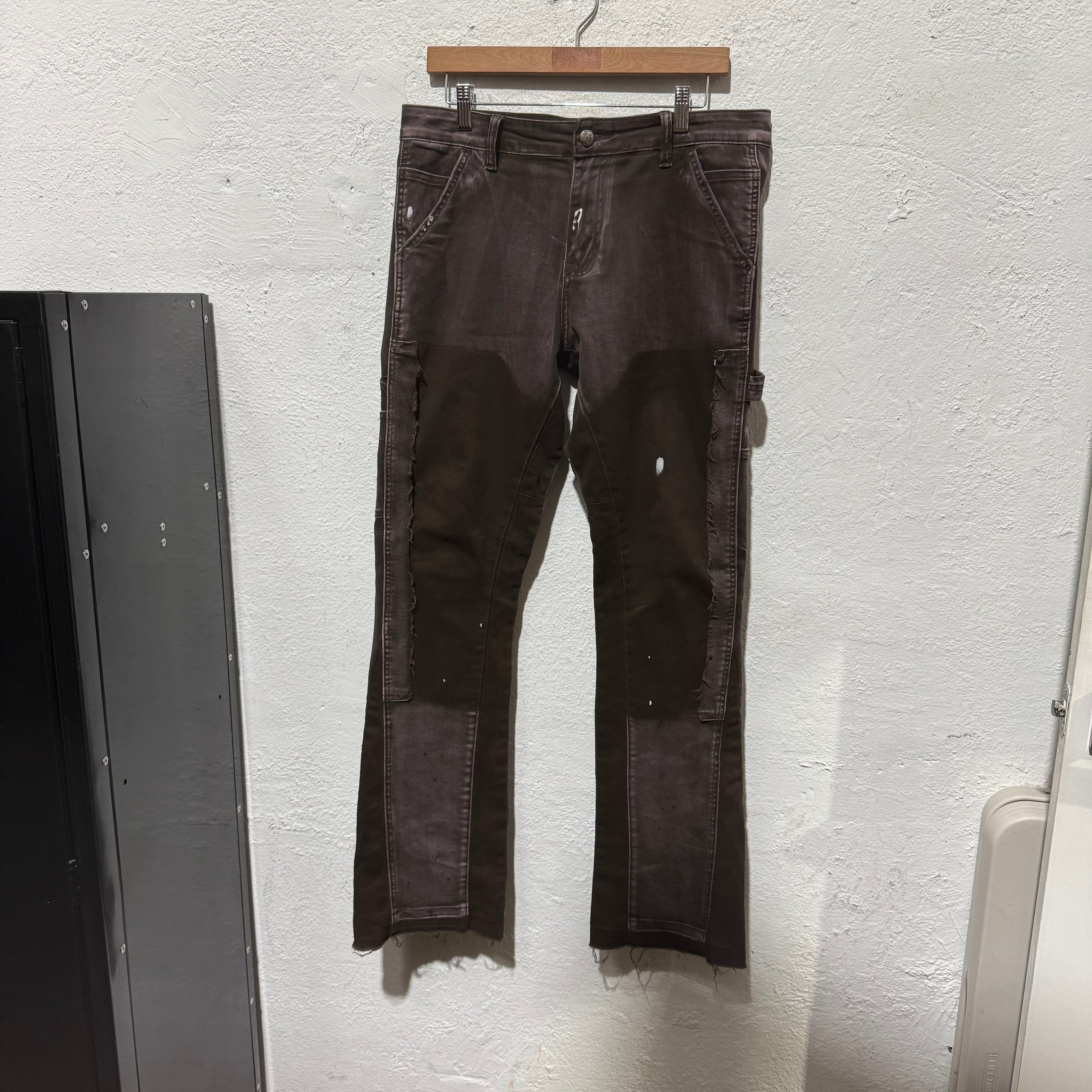 USED 777 Denim Jeans - Brown Size 34