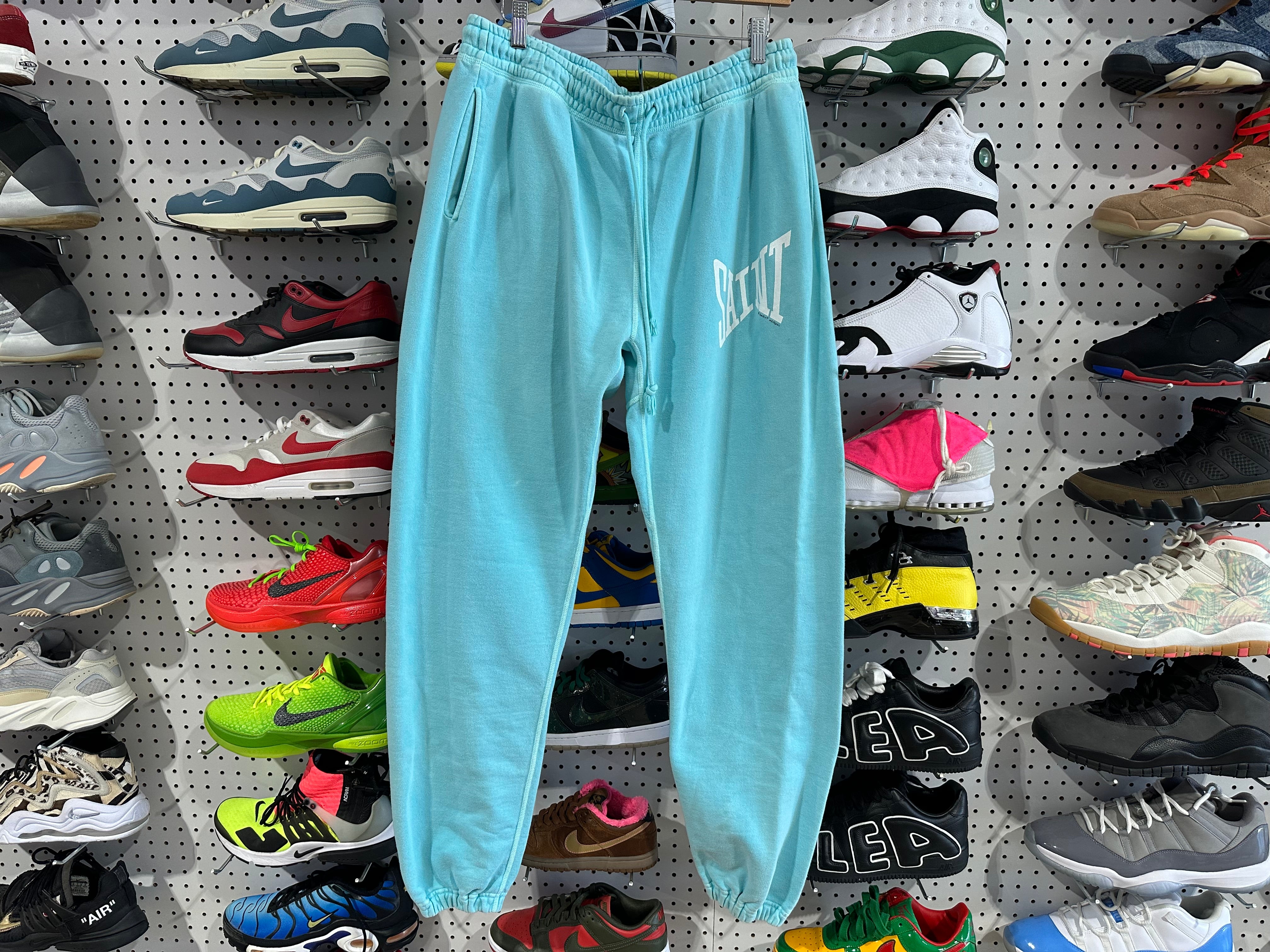 Used Saint Michael Sweatpants - Teal Size Large