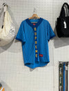 Clean Supreme Vertical Logo Baseball Jersey - Blue/yellow Size Medium