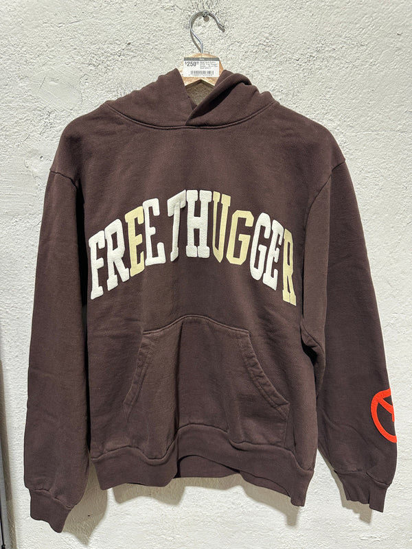 NEW Travis Scott x CPFM "Free Thugger" Hoodie - Brown Size Small