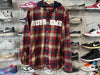 NEW Supreme Applique Hooded Flannel - Red Size XL