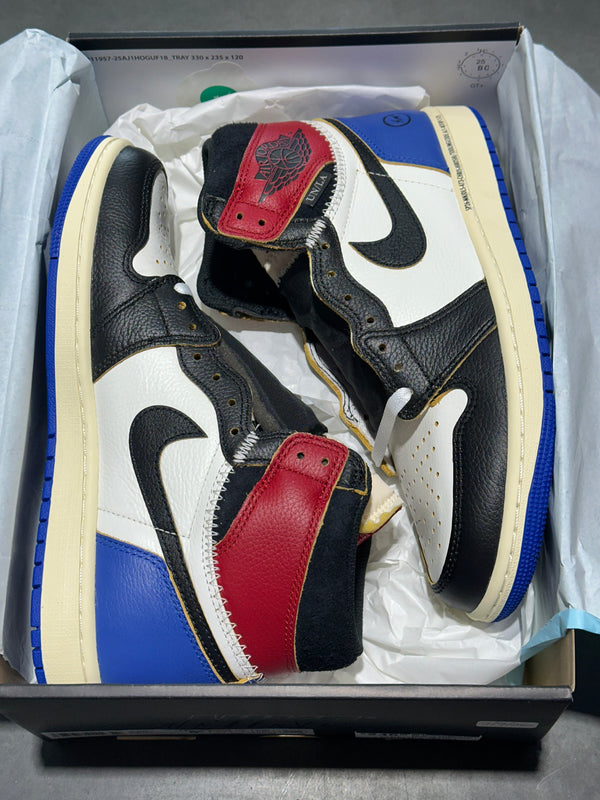 Air Jordan 1 Retro High OG SP - Fragment x Union LA Varsity Red Sport Royal Size 8.5
