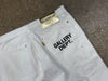 NEW Gallery Department Distressed Flared Painter Pants - White Size 33
