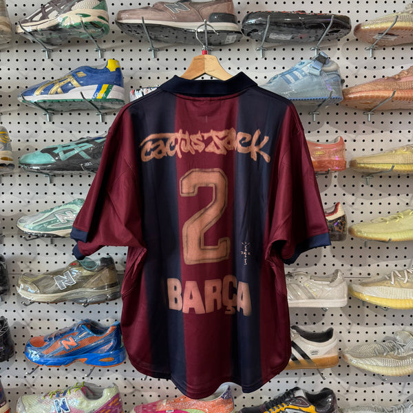 NEW Travis Scott x Nike x FC Barcelona Retro 2000/01 Home Skeleton Jersey - Multicolor Size Large
