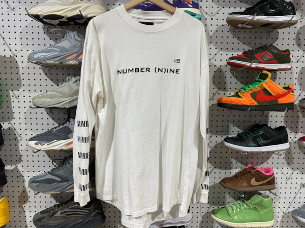 USED Number Nine L/S Tee - White Size Large