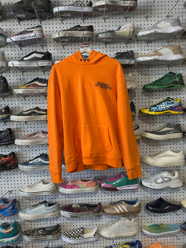 USED OFF-White x Chrome Hearts 2018 Hoodie - Orange Size Large