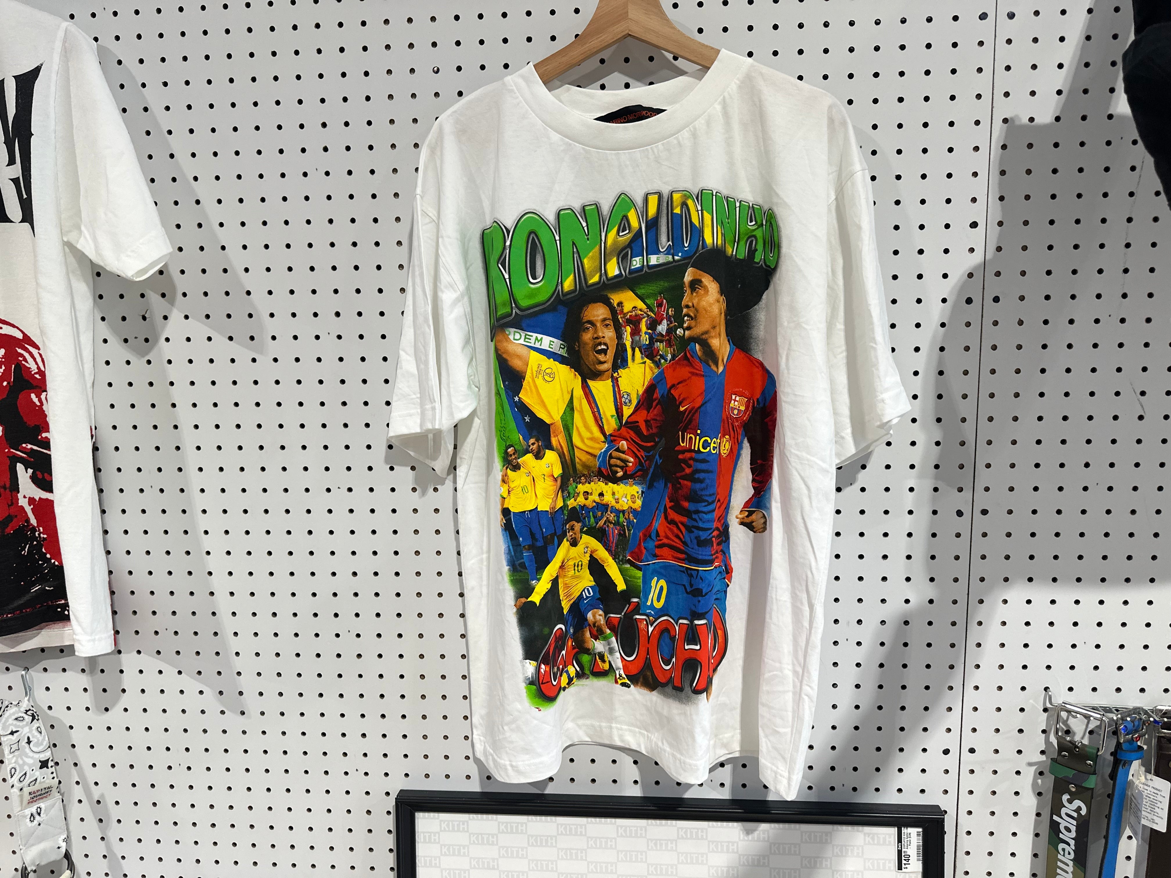 NEW Marino Morwood Ronaldinho Tee - White Size XXL