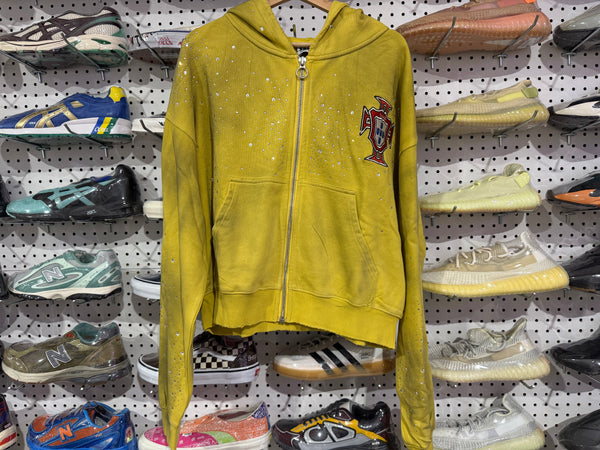 NEW VALE Sun Cluster Zip Up Hoodie - Yellow Size Large