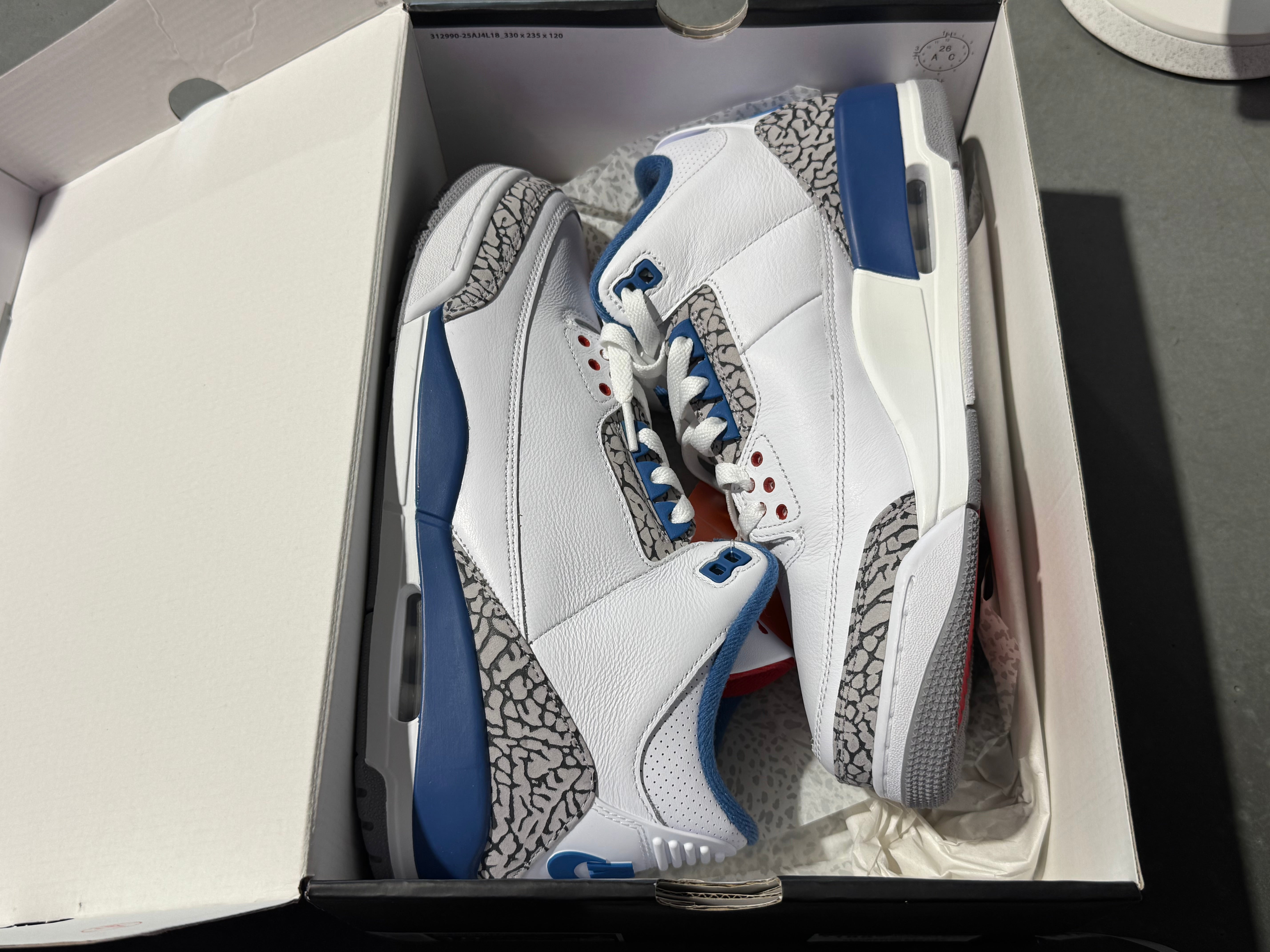Air Jordan 3 Retro OG - True Blue Size 10