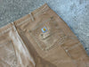 USED Distressed Carhartt Double Knee Carpenter Pants - Golden Khaki Size 38x30
